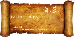 Makkai Edina névjegykártya