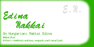 edina makkai business card